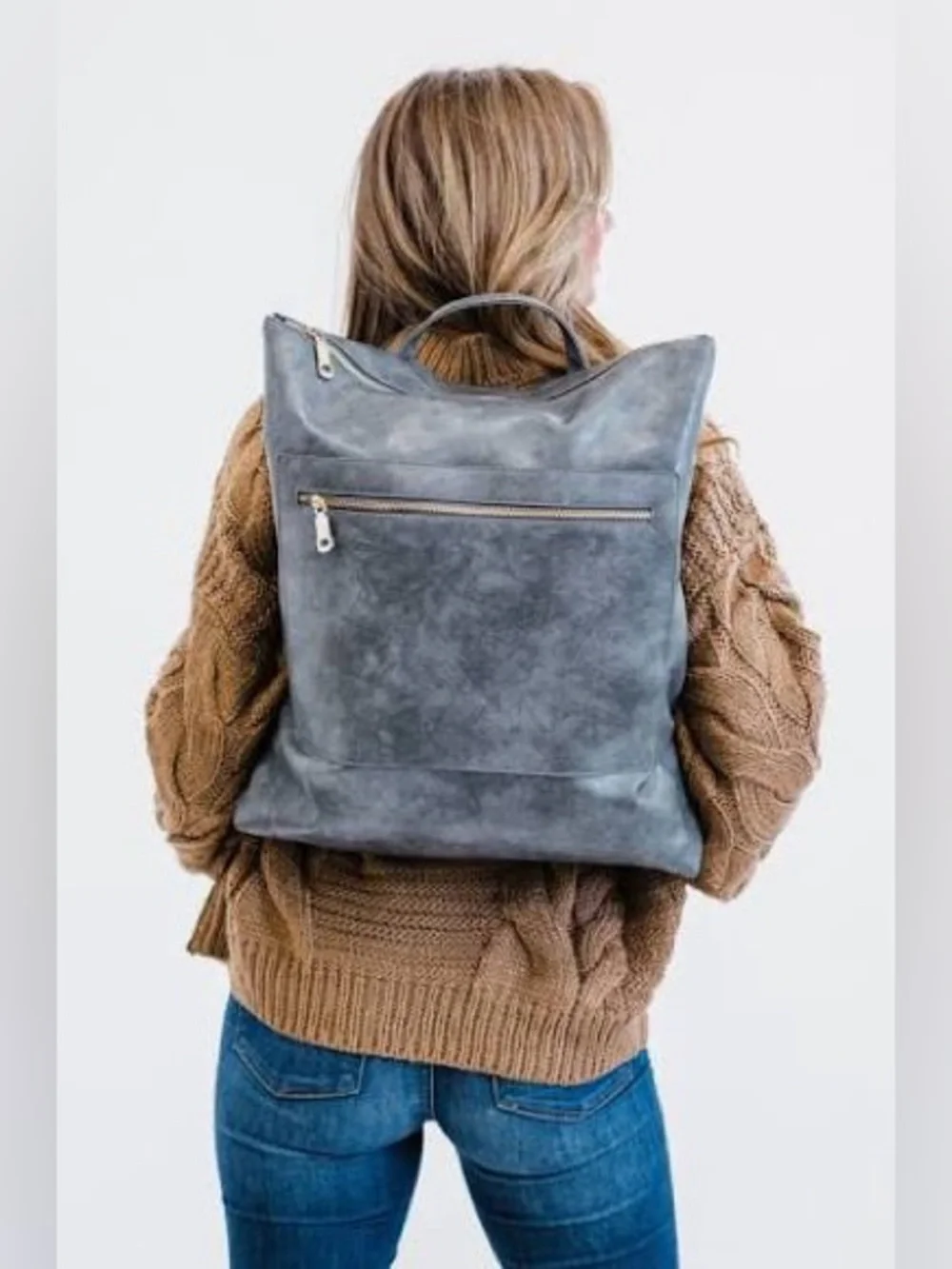 Modern+chic Classic Vegan Leather Backpack - Gray BRAND NEW WITHOUT TAG ❤️
